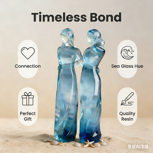 Celebrates Friendships Sea Glass Sisters Sculpture