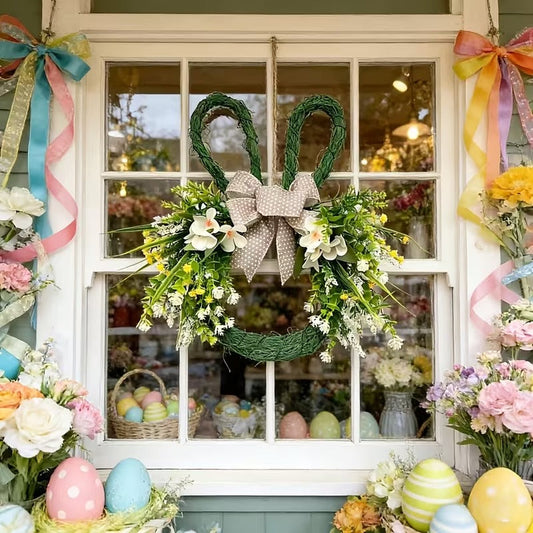 Easter Rabbit-Shaped Wreath
